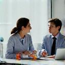 Legal team members in bilingual consultation